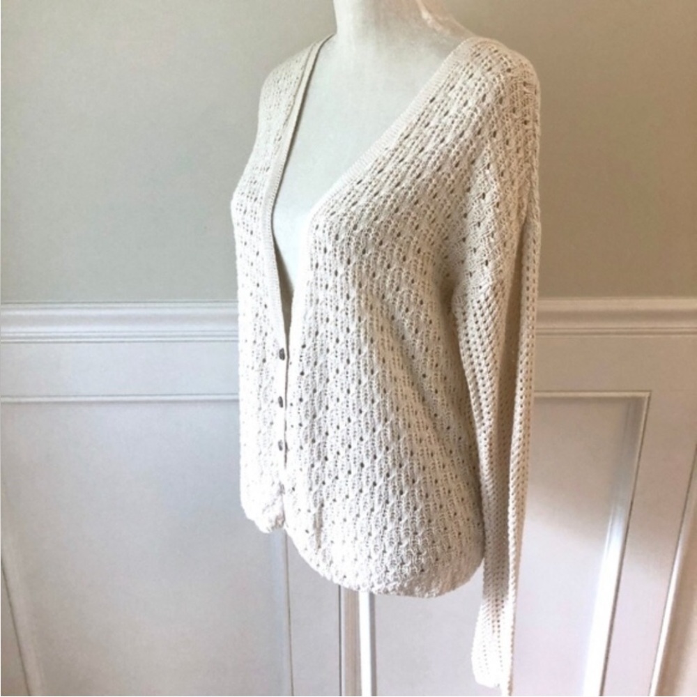 Lucky Brand Sweater V-neck Buttons Long Sleeve XL Cotton Cardigan